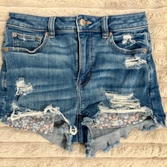 American Eagle Outfitters Pants - size 2 American Eagle Jean Shorts 2" inseam floral pockets